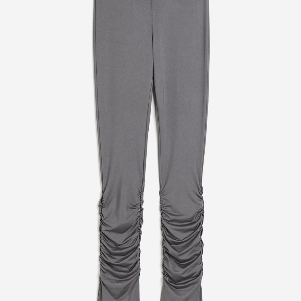 New Gray Ruched Leggings